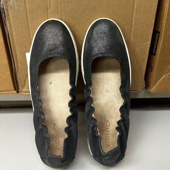 Vionic Uptown Ballet Slip on shoe - sparkly grey - size 9 - Picture 5 of 6